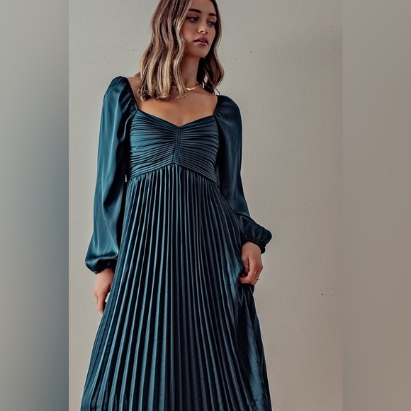 Satin Midi Dress - Picture 6 of 7